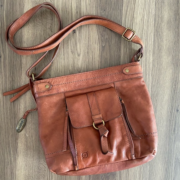 Born Brown Leather Farrell Organizer Crossbody Bag - Picture 1 of 14